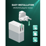 LDNIO φορτιστής τοίχου A2620C με καλώδιο, USB & USB-C, 65W PD, λευκός - Image 6
