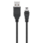 GOOBAY καλώδιο USB 2.0 σε USB Mini 93623, copper, 1.5m, μαύρο