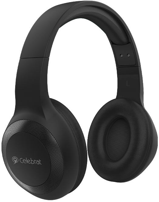 A23-BK CELEBRAT headphones με μικρόφωνο A23-ΒΚ, bluetooth, 40mm, μαύρο - Image 1