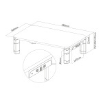 BRATECK επιτραπέζια βάση AMS-7 για οθόνη 17-32", 3x USB 3.0, 20kg - Image 5