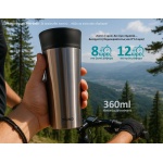 BRUNO θερμός BRN-0068, εργονομικό καπάκι, anti-slip, 360ml, ασημί - Image 5