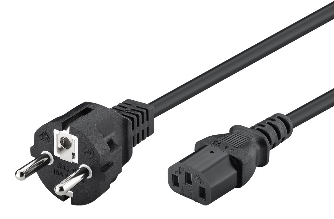 CAB-P006-1 POWERTECH καλώδιο τροφοδοσίας CAB-P006, 3x 1mm², cooper, 1.5m, μαύρο - Image 1