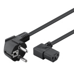 POWERTECH καλώδιο τροφοδοσίας για Η/Υ CAB-P015, 90°, 3 Pin, 1.5m, μαύρο