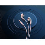 CELEBRAT earphones με μικρόφωνο G27, 3.5mm σύνδεση, Φ14mm, 1.2m, λευκά - Image 2