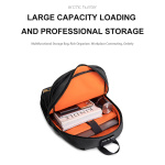 GOLDEN WOLF τσάντα πλάτης GB00375 με θήκη laptop 15.6", 19L, USB, μαύρη - Image 4