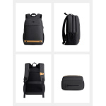 GOLDEN WOLF τσάντα πλάτης GB00375 με θήκη laptop 15.6", 19L, USB, μαύρη - Image 9