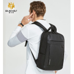 GOLDEN WOLF τσάντα πλάτης GB00400-BK, με θήκη laptop 15.6", μαύρη - Image 4