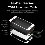 TW INCELL LCD ILCD-011 για iPhone 8/SE 2020, camera-sensor ring, μαύρη - Image 2