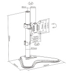 BRATECK βάση γραφείου οθόνης LDT66-T01, 17-32", έως 9kg - Image 5