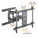 BRATECK επιτοίχια βάση τηλεόρασης LPA61-466, 37-80", έως 60kg, full motion - Image 4