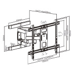 BRATECK επιτοίχια βάση τηλεόρασης LPA61-466, 37-80", έως 60kg, full motion - Image 5