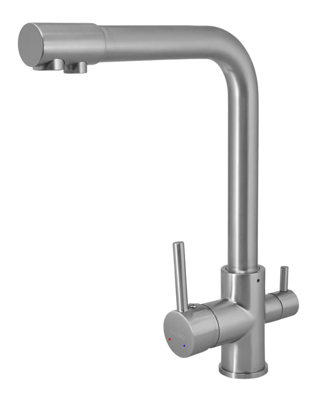 M54510-207-12 BRUNO μπαταρία πάγκου κουζίνας M54510-207, τρίοδη, αναμεικτική, ασημί - Image 1