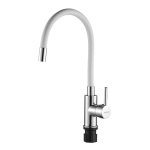 BRUNO μπαταρία πάγκου κουζίνας M54804-006C-S626, εύκαμπτη, αναμεικτική, λευκή