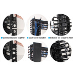 POWERTECH cable managment για rack NETW-0006, 23 θέσεων, πλαστικό, 2τμχ - Image 3