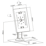 BRATECK επιτραπέζια βάση tablet PAD34-03, αντικλεπτική, 9.7-11", λευκή - Image 7
