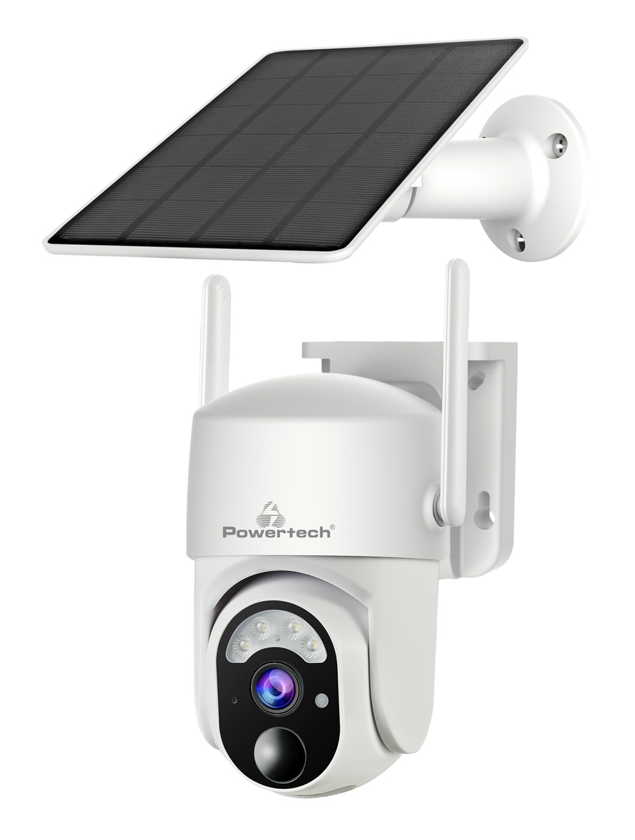 PT-1177 POWERTECH smart ηλιακή κάμερα PT-1177, 4MP, WiFi, SD, PTZ, IP65 - Image 1