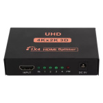POWERTECH HDMI splitter PTH-048, 4 σε 1, 4K/60Hz, μαύρο - Image 2