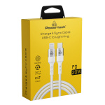 POWERTECH καλώδιο USB-C σε Lightning PTR-0127, PD 20W, copper, 1m, λευκό - Image 2