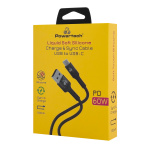 POWERTECH καλώδιο USB-C σε USB PTR-0161, σιλικόνης, 60W, 480Mbps, 1m, μαύρο - Image 2
