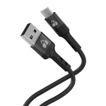 POWERTECH καλώδιο USB-C σε USB PTR-0161, σιλικόνης, 60W, 480Mbps, 1m, μαύρο