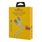 POWERTECH καλώδιο USB-C σε USB PTR-0162, σιλικόνης, 60W, 480Mbps, 1m, λευκό - Image 2
