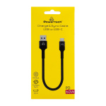 POWERTECH καλώδιο USB-C σε USB PTR-0166, 60W, 480Mbps, 25cm, μαύρο - Image 2