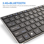 RIITEK ασύρματο πληκτρολόγιο RT721 με touchpad, Bluetooth & 2.4GHz - Image 2