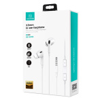 USAMS earphones με μικρόφωνο EP-41, 3.5mm σύνδεση, Φ10mm, 1.2m, λευκά - Image 3