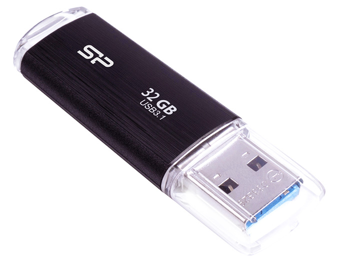 SP032GBUF3B02V1K SILICON POWER USB Flash Drive Blaze B02, 32GB, USB 3.2, μαύρο - Image 1