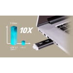 SILICON POWER USB Flash Drive Blaze B02, 64GB, USB 3.2, μαύρο - Image 2