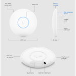 UBIQUITI Access Point UniFi U6 Pro, Wi-Fi 6, 5.300Mbps, 2.4/5GHz, PoE - Image 4