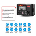 UNI-T Tester μόνωσης UT501A, 100V/250V/500V/1000V - Image 4