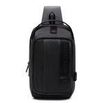 ARCTIC HUNTER τσάντα Crossbody XB00100, USB, 5L, μαύρη - Image 3